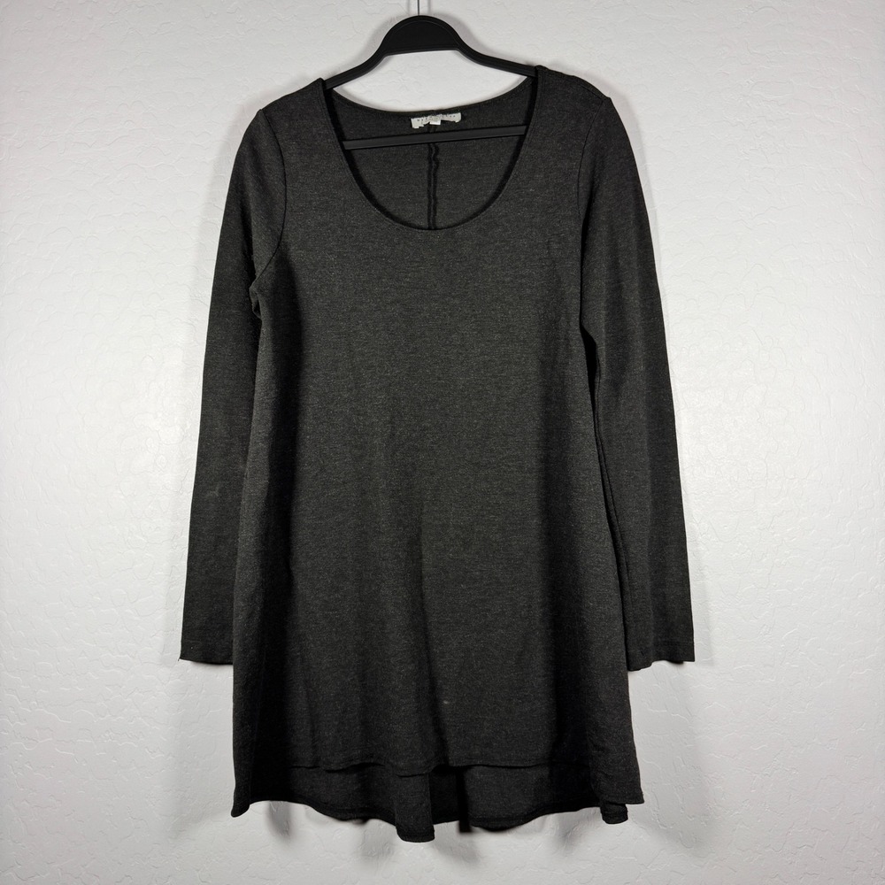 Bryn Walker Women's Gray Long Sleeve Layering Dress Made In USA Large
